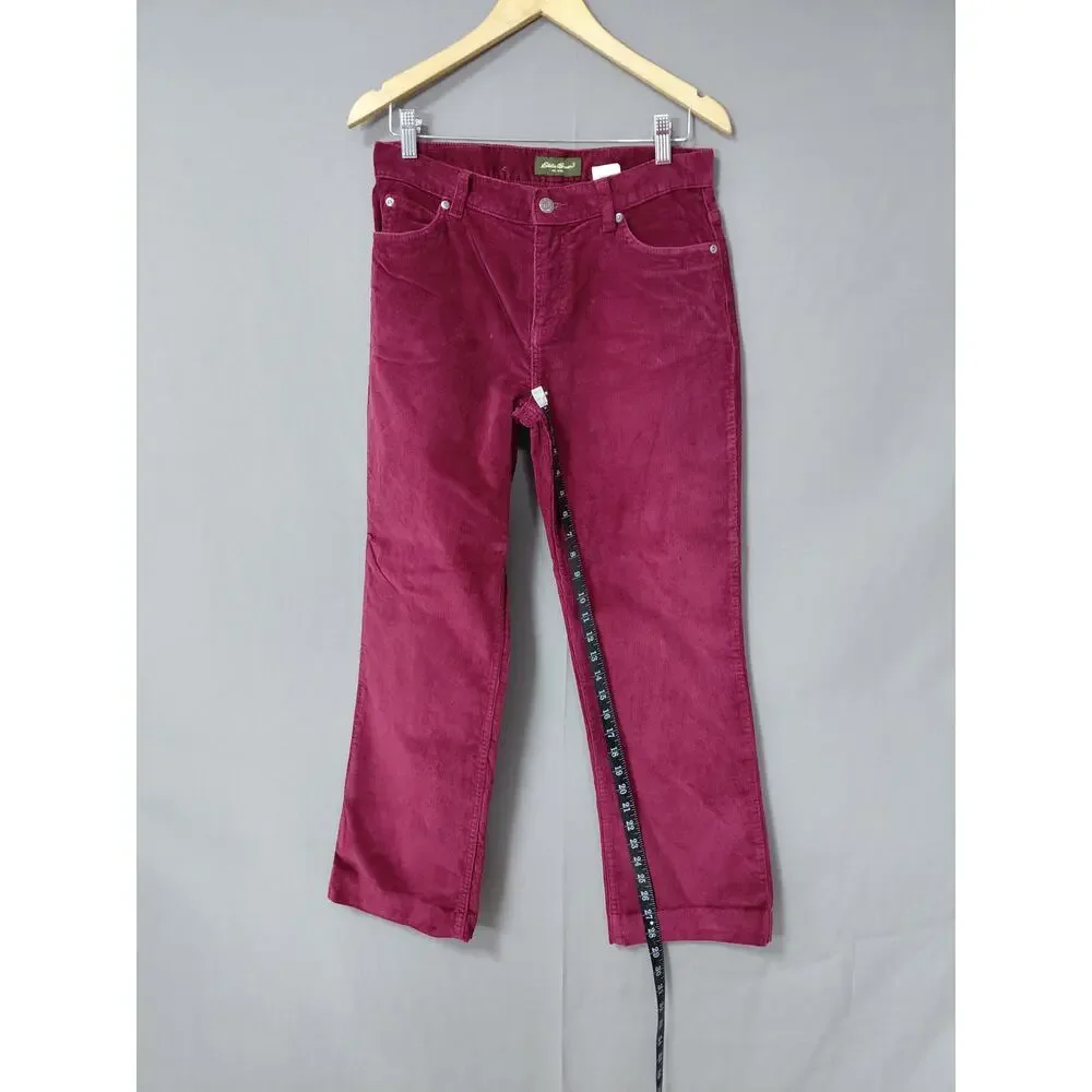 Eddie Bauer Red Stretch Pants Women Size 6 Tall